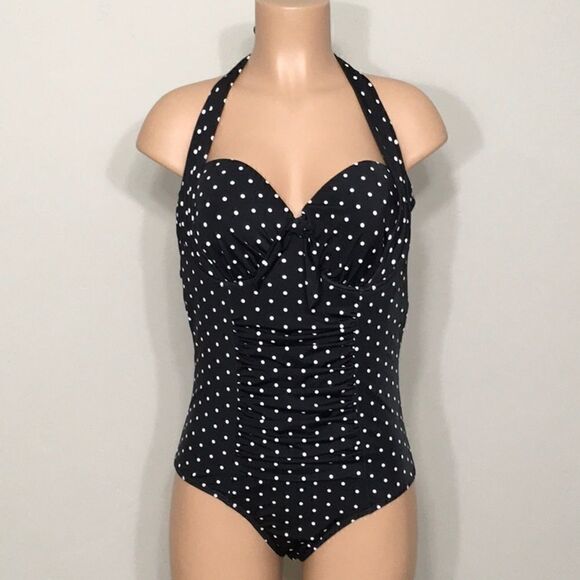 New. SWIMSUITS FOR ALL black and white swimsuit. - Picture 8 of 11